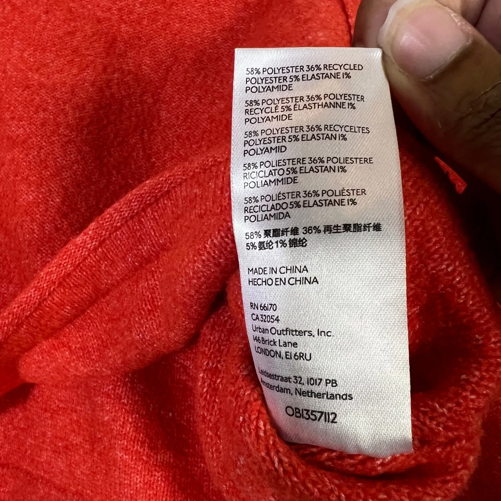 Urban Outfitters Kyla Cropped Turtleneck Sweater Womens S Orange Soft Cozy Y2K - Image 5