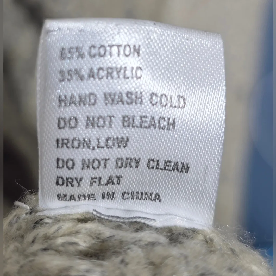 POL Women’s Diamond Eyelet Tan Sweater Cardigan Duster Elbow Patches Boho Size S - Image 9