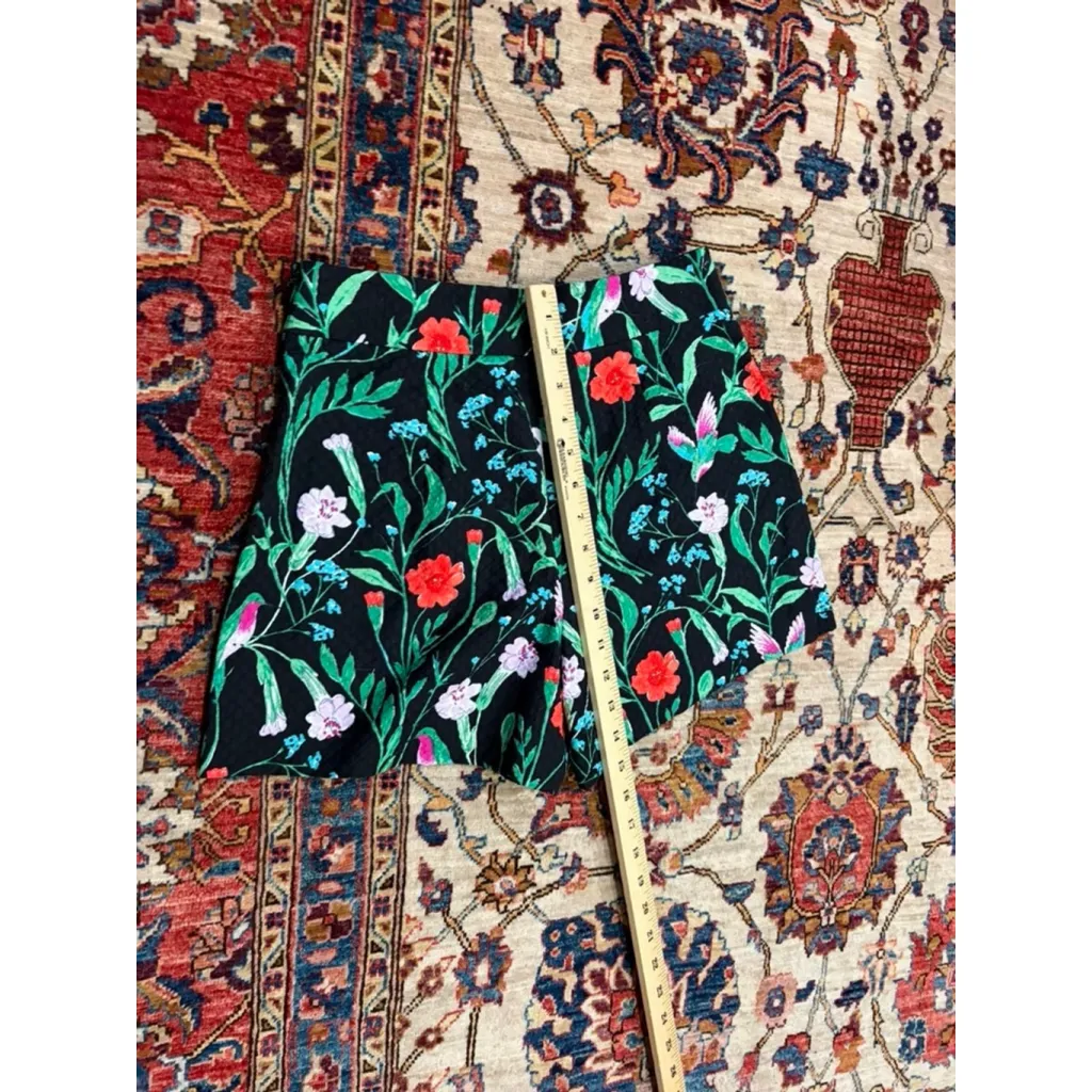 Kate Spade New York Jardin Floral Jacquard Shorts Black Multicolor Size 2 NWT - Image 11