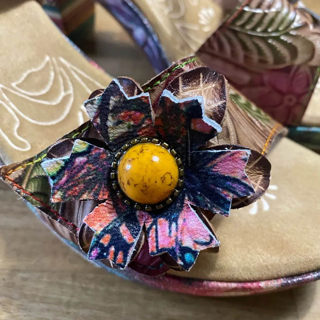 L'ATISTE Floral Women's Sandals - Multicolor - Image 3