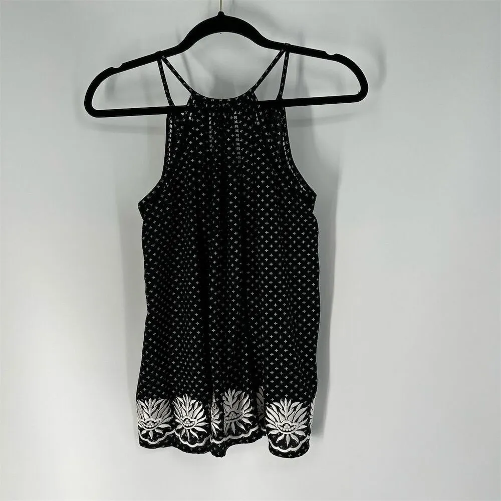Ranna Gill Women's Halter Blouse Black Embroidered Camisole - Image 4