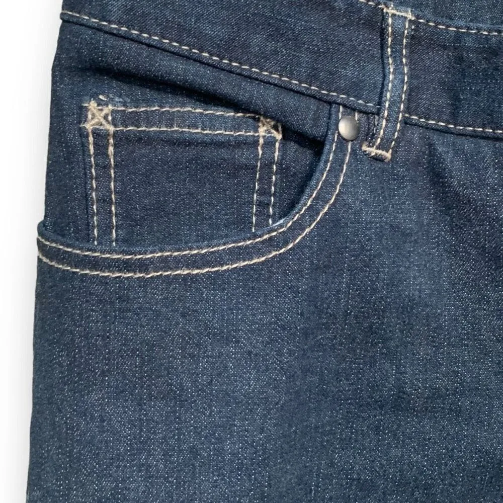 Tahari Jeans Dark Wash Low Rise Bootcut Stretch Denim Classic Western Size 2 - Image 3