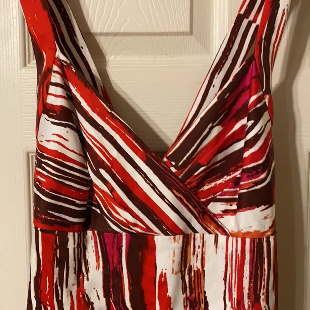 NWT Calvin Klein ‘Pop Poppy’ pink striped cotton sundress, size 10 - Image 4