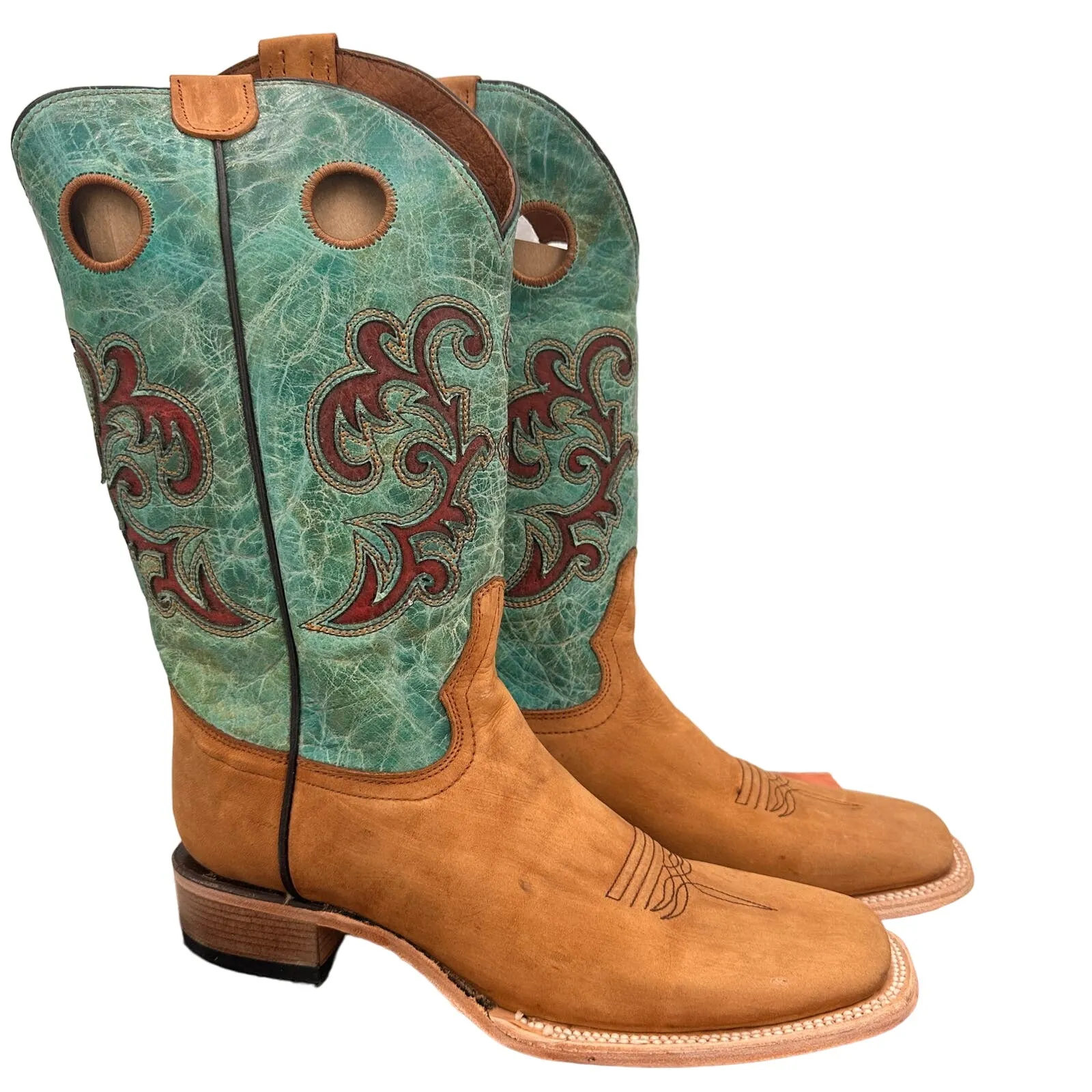 Circle G by Corral Women's Honey & Turquoise Cowboy Boots New in Box Size 11 - Image 2