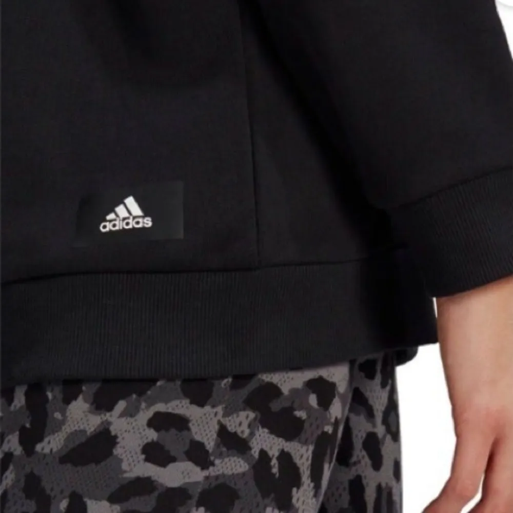 NWT Adidas future icons oversized pullover hoodie black and gray sweatshirt XS​​ - Image 10