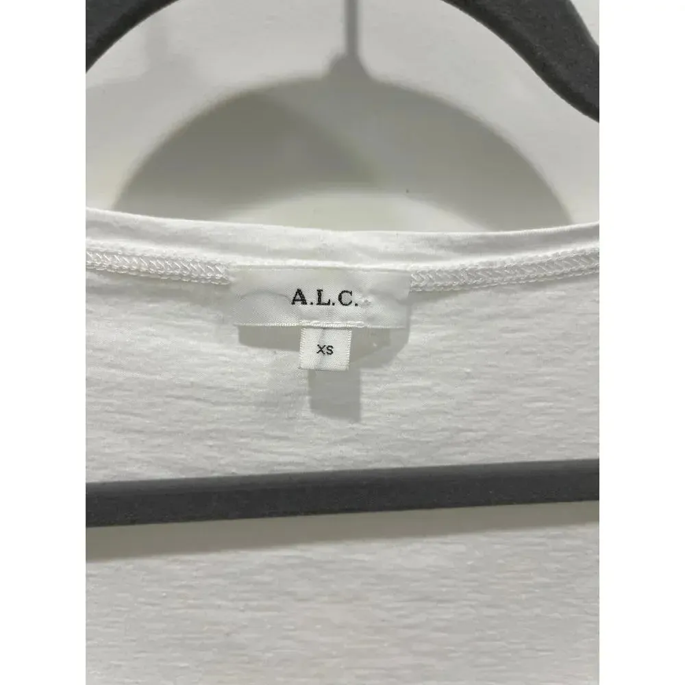 ALC Rumi Tee in White Puffy Sleeves T-Shirt Top Sz XS - Image 3