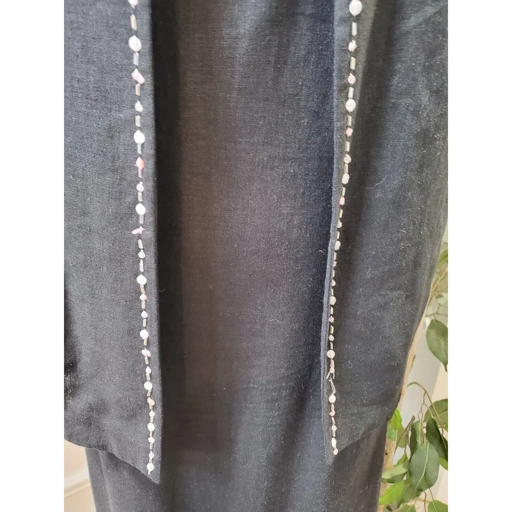 Jessica Howard Women Black Linen Half Sleeve Jacket & Dress 2 Pc's Suit Size 16 - Image 5