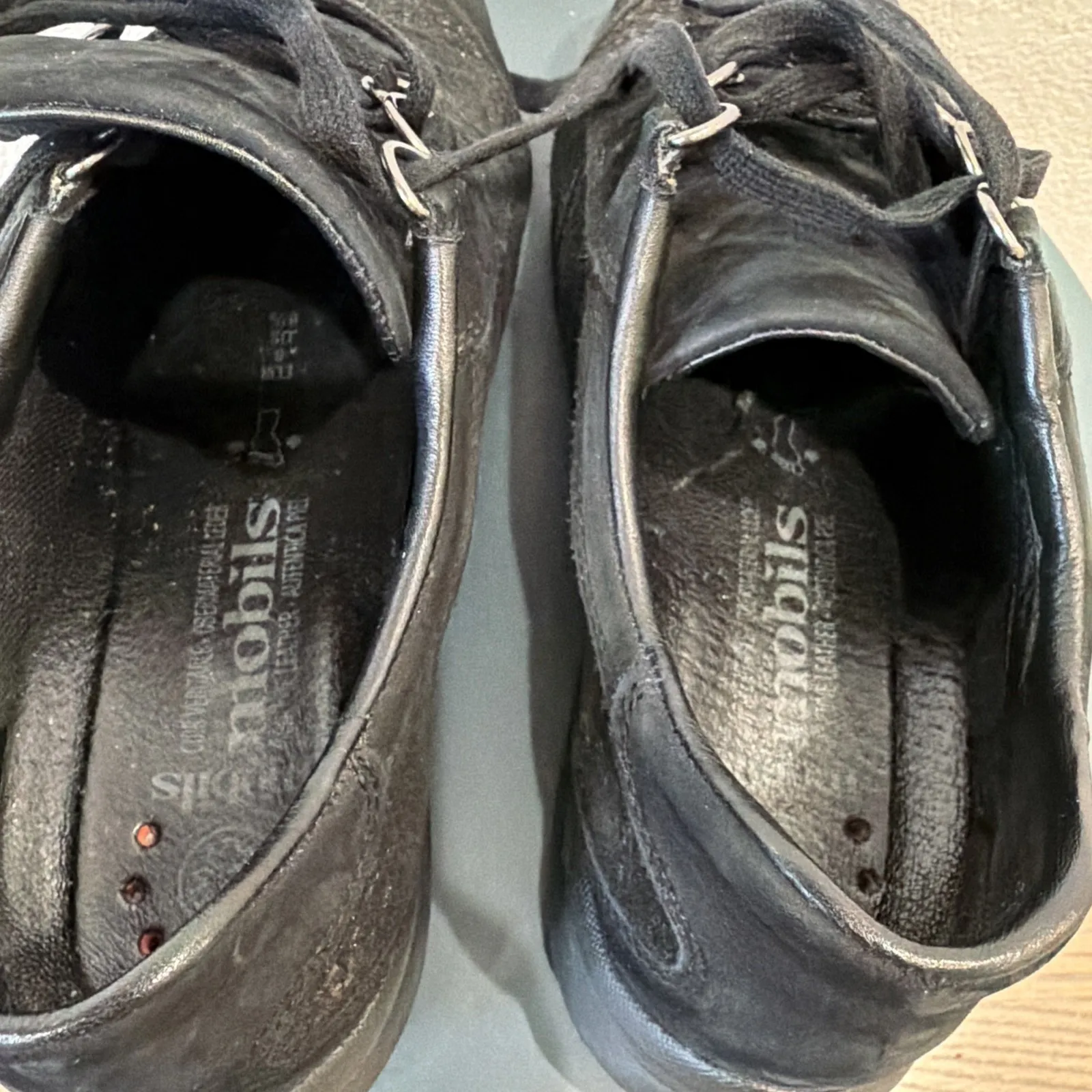 Mephisto Mobils Liria Women's Ergonomic Sneakers 8.5 Black Suede And Gunmetal - Image 8