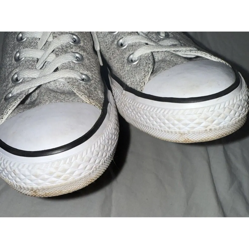 Converse All Star Canvas Shoes Womens Size 10 Gray Marled Low Top Chuck Taylors - Image 12
