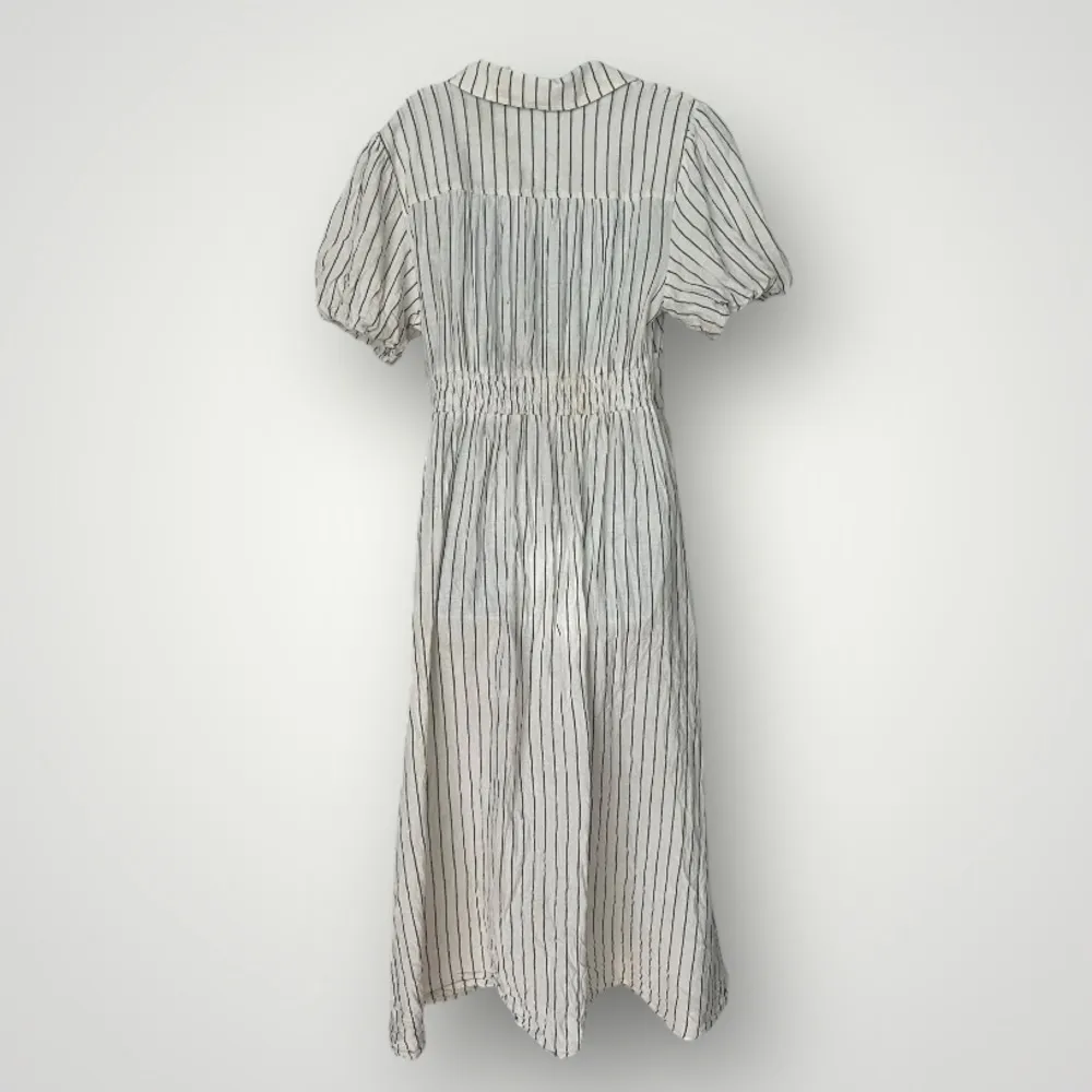 DEREK LAM 10 CROSBY Maya twisted striped linen Dress Size Large - Image 5