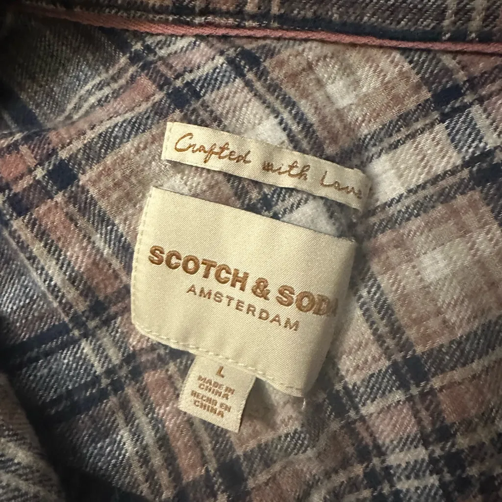 Scotch & Soda Cropped Flannel Top L - Image 3