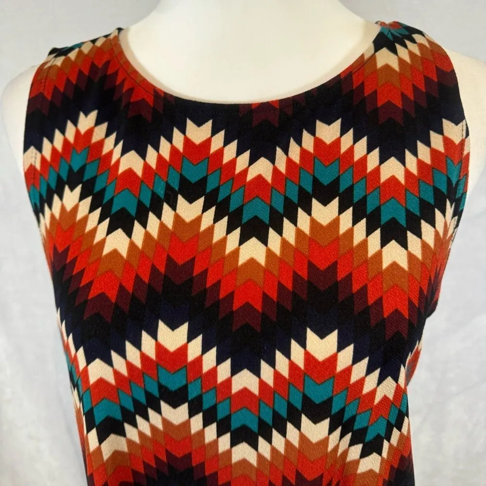 geo print tunic top size medium - Image 2