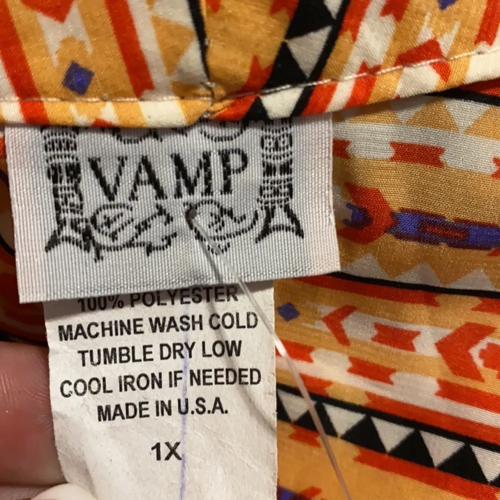 VAMP 1X multicolor tribal Aztec geometric jacket Orange - Image 5