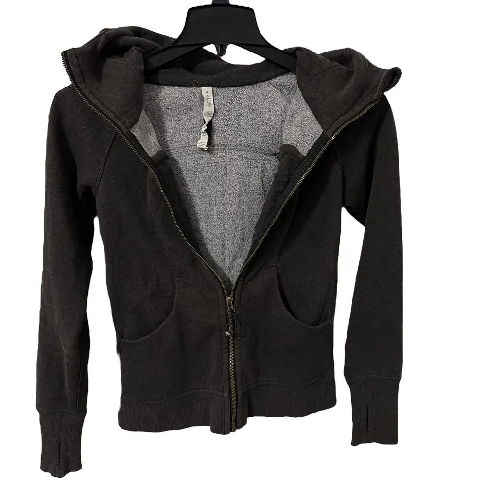 Lululemon‎ Women's Green Scuba Hoodie Jacket Size 4 - Image 5