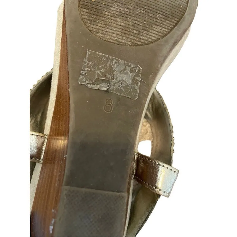 Kelly & Katie Rhinestone Sandals Sz 8 Sparkle - Image 4