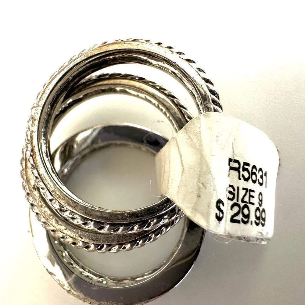 Silver tone rings - Image 6