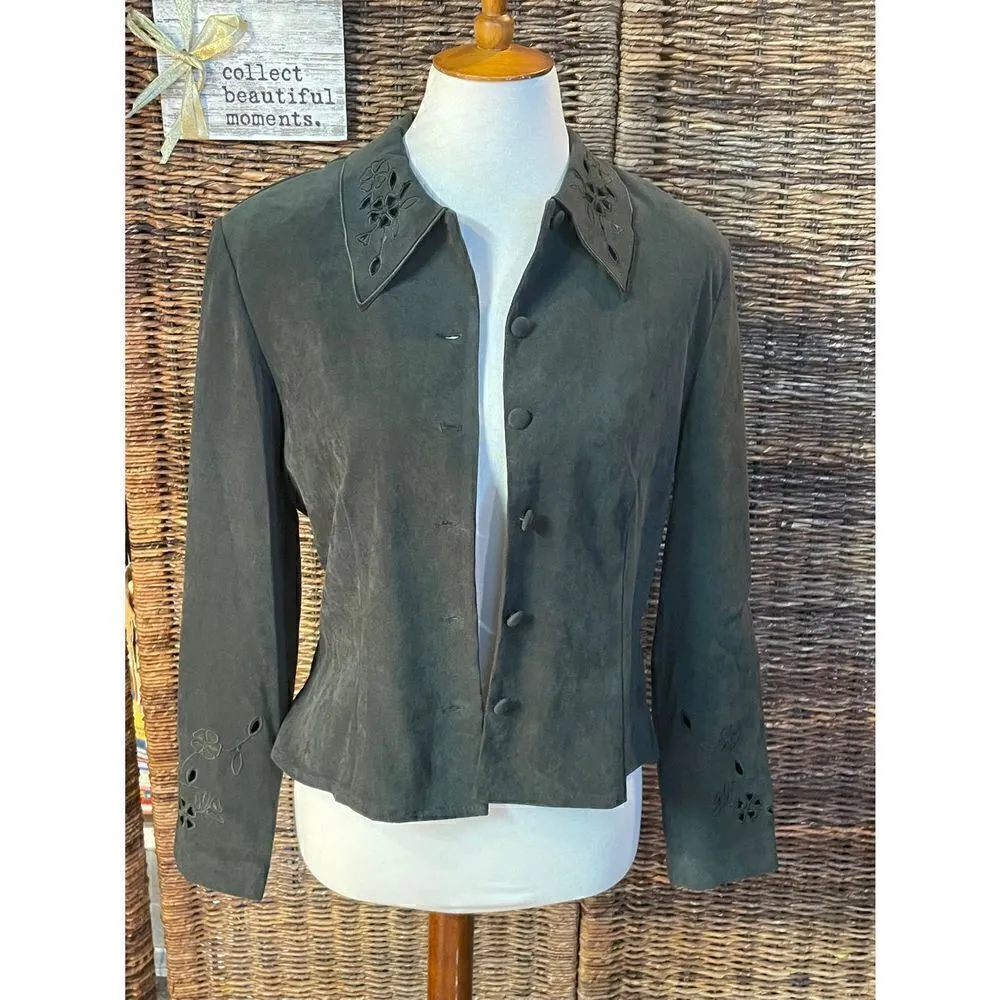 Karin Stevens Olive Green Blazer 12P-NWOT - Image 2