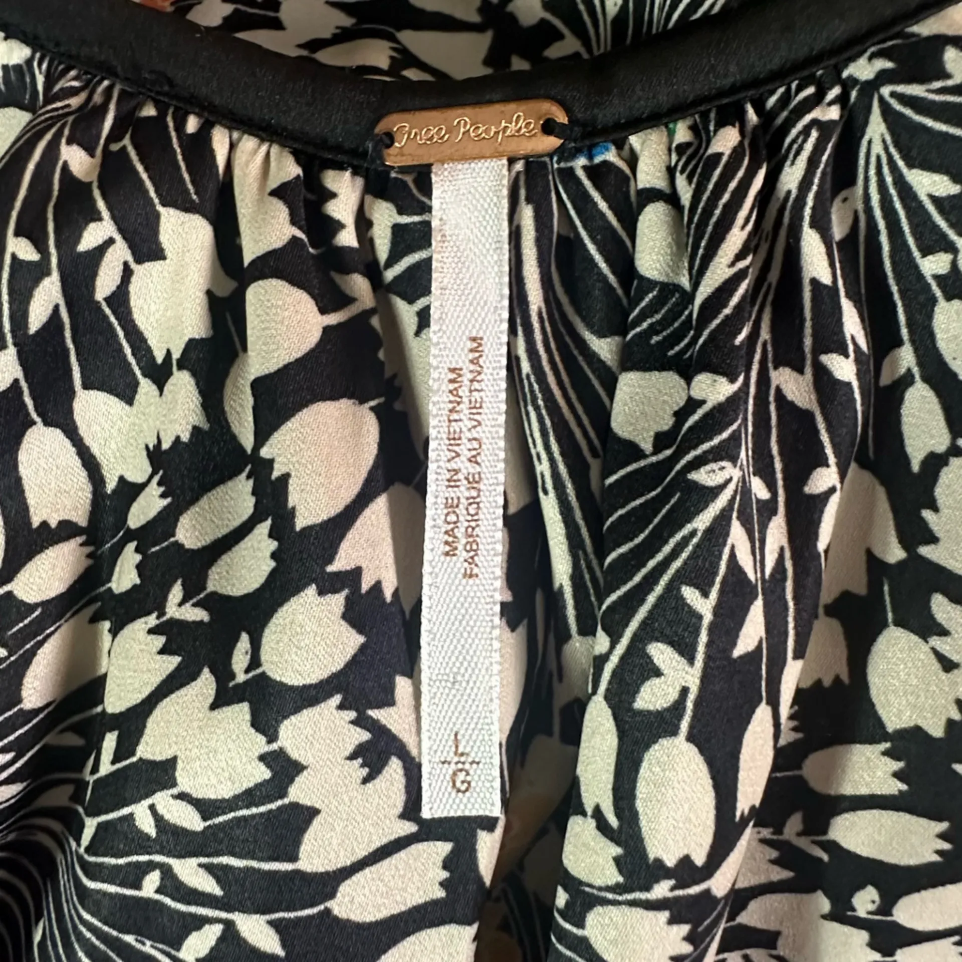 Free People Bohemian Floral Velvet Two Faced Reversible Mini Swing Dress Large - Image 9