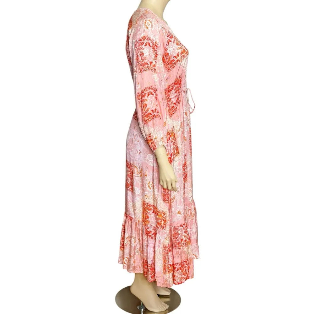 ROLLER RABBIT Maisie Patchwork Olaya Maxi Dress, Pink, XL - Image 10