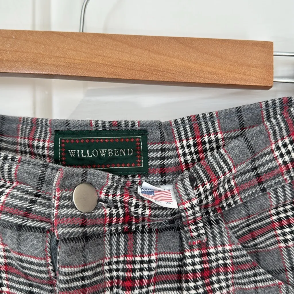 Vintage plaid denim midi skirt Gray Size 10 - Image 9