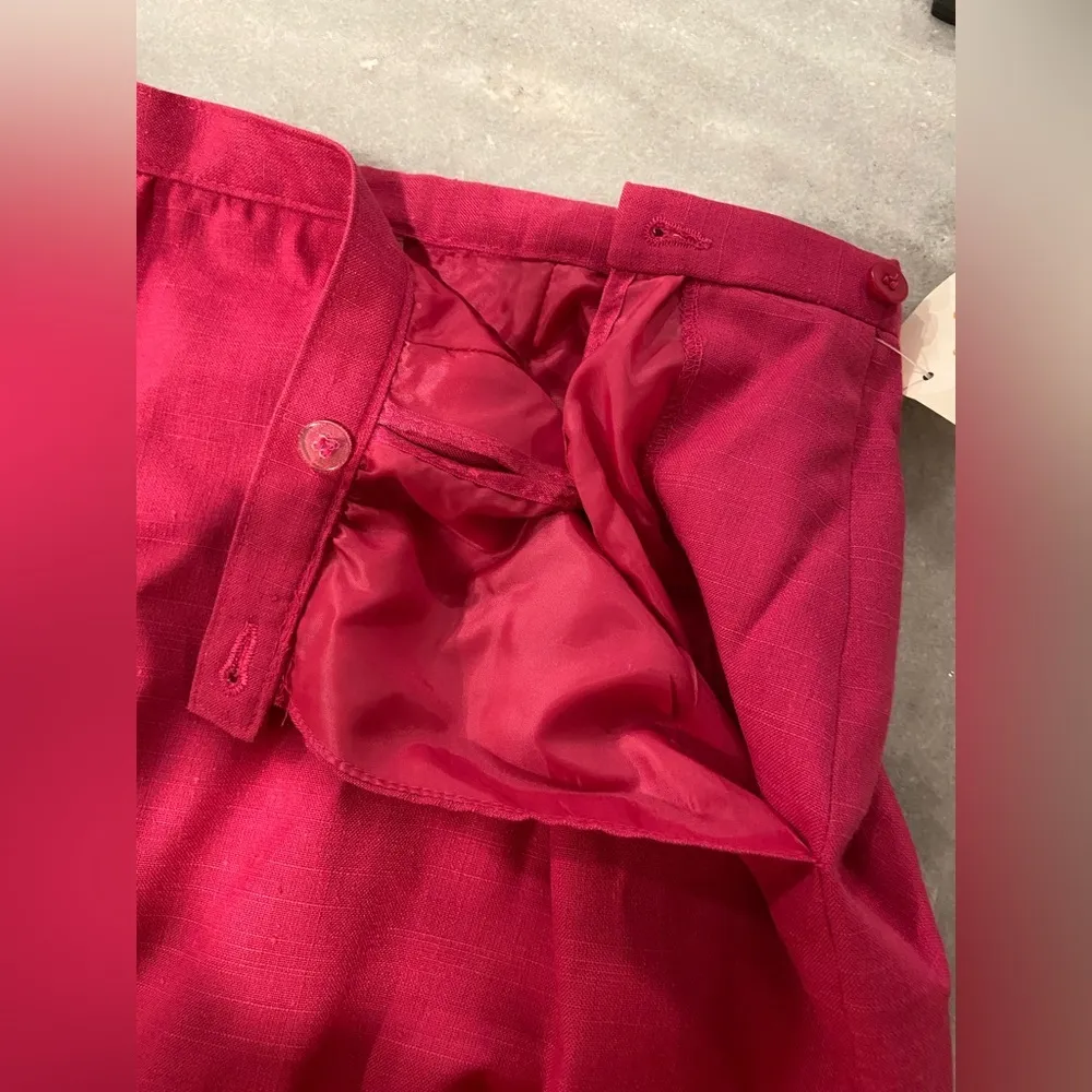 NWT VTG Pendleton Size 12 Country Sophisticates Pink Maxi Silk Blend Lined Skirt - Image 11