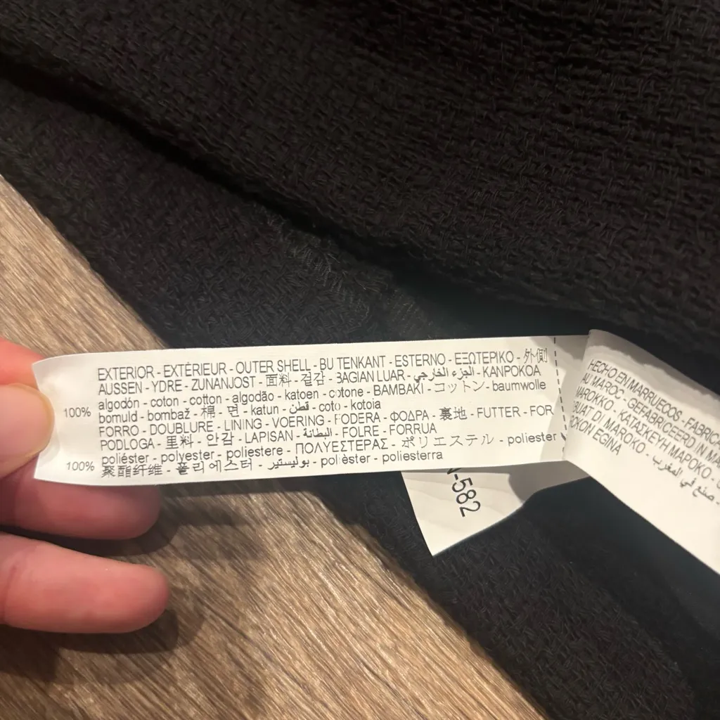 NWT Zara JOIN LIFE Black Textured Halter Crop Top Sustainable XS - Image 4