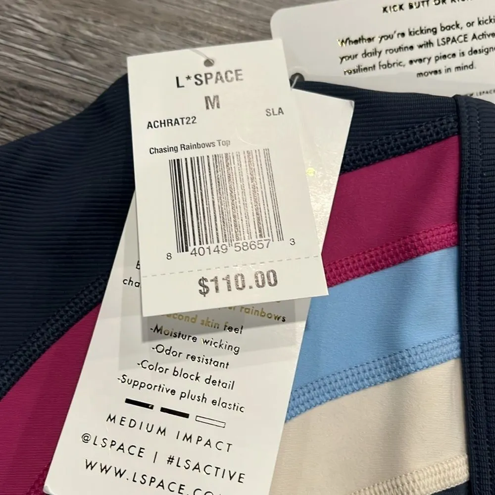 L*SPACE NWT Chasing Rainbows sports bra top - M ($110) - Image 9