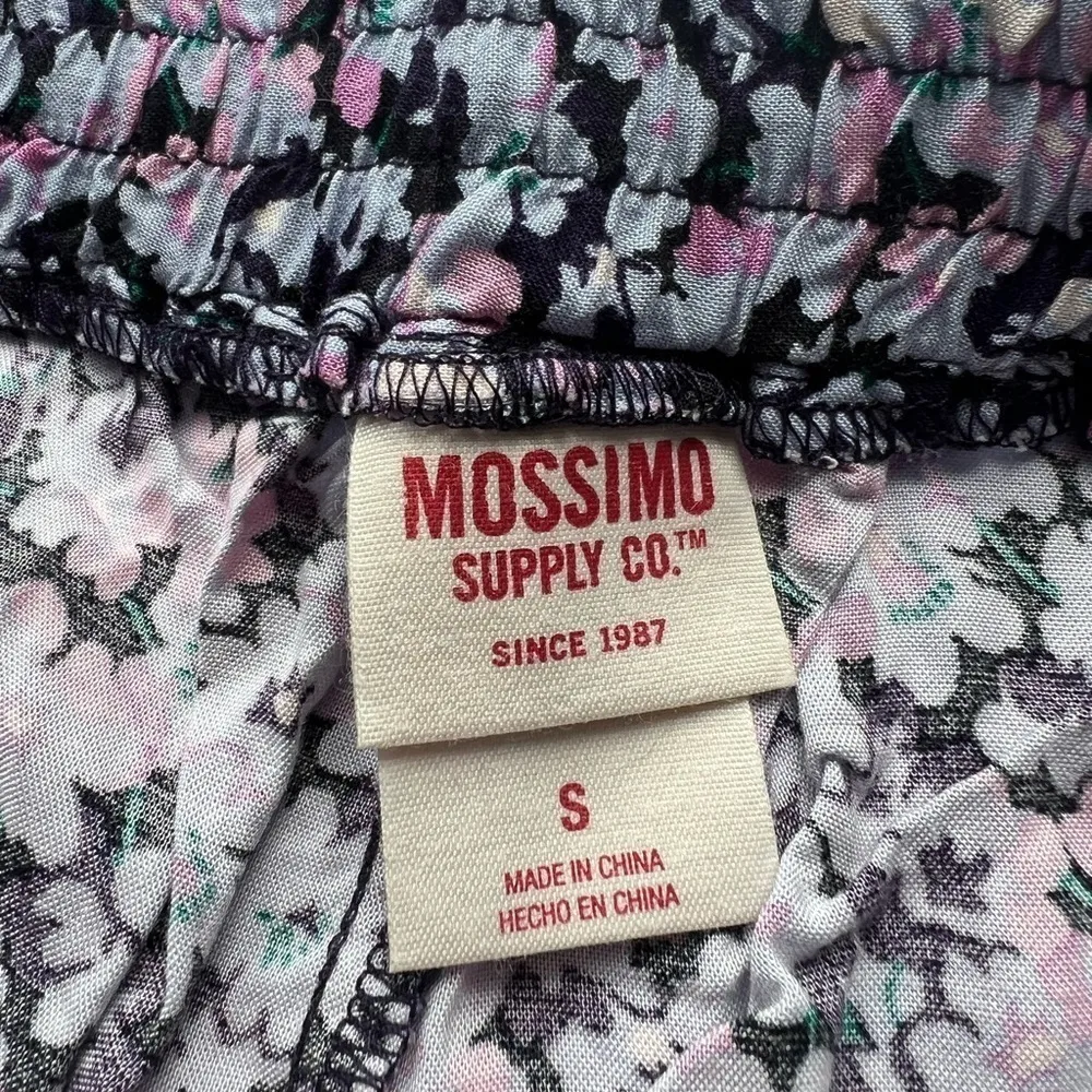 Mossimo Blue Purple Floral Ruffle Shorts Small - Image 3