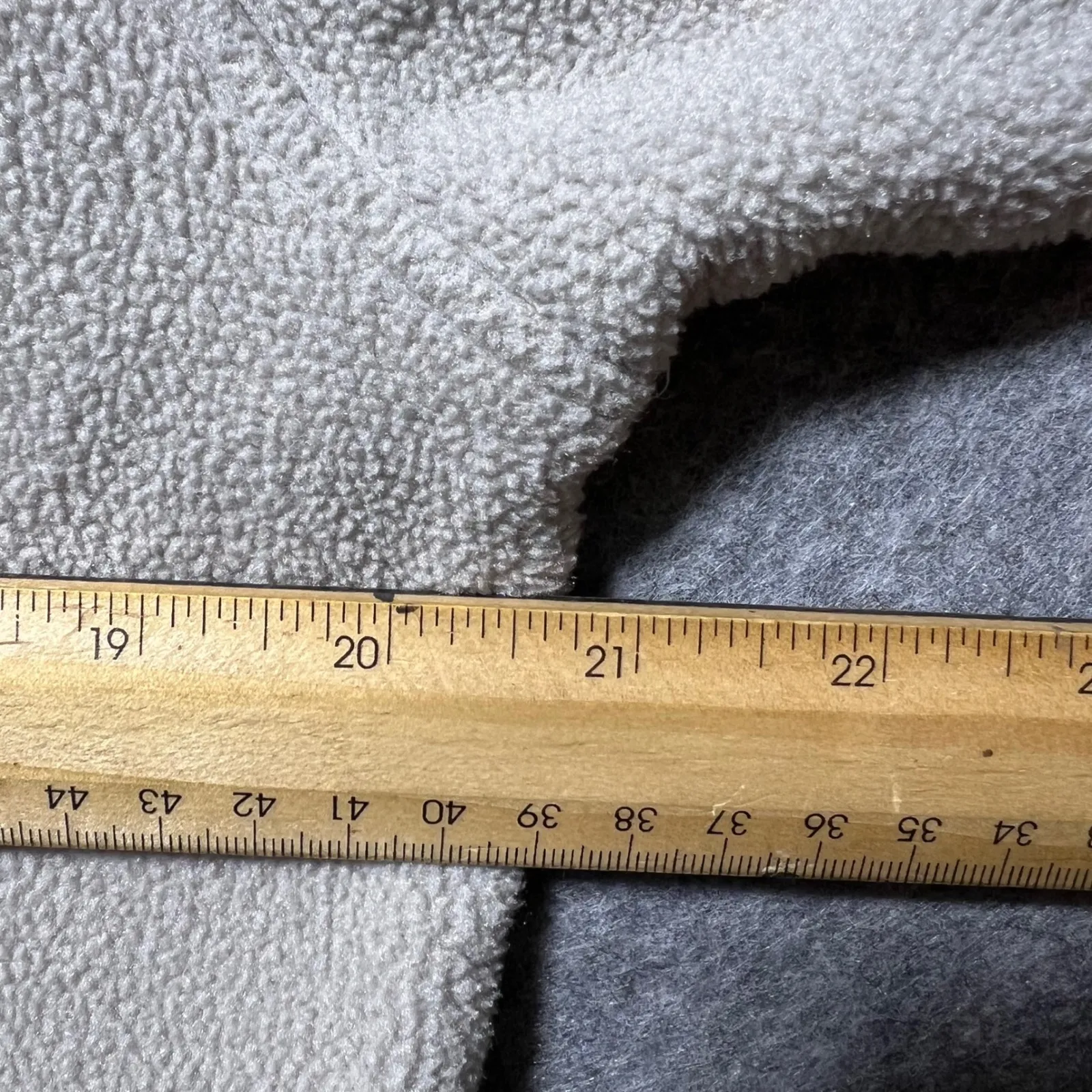 Vintage Lands End Womens Petite Fleece Zip Up Hoodie Jacket Beige Size S - Image 3