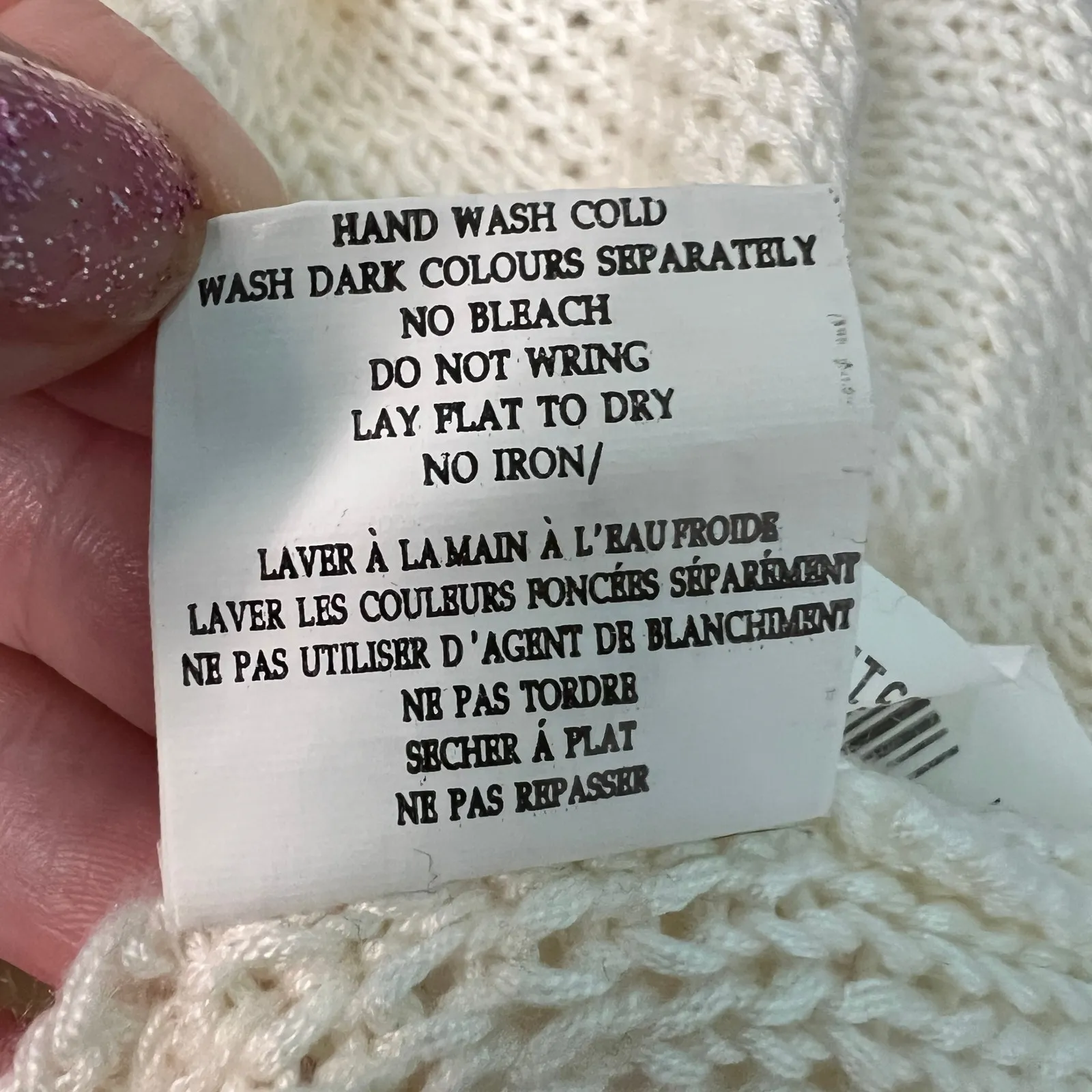 Costa Blanca Knit Cardigan Sweater Womens M/L Opne Front Relaxed Boho Beachy White Size M - Image 10