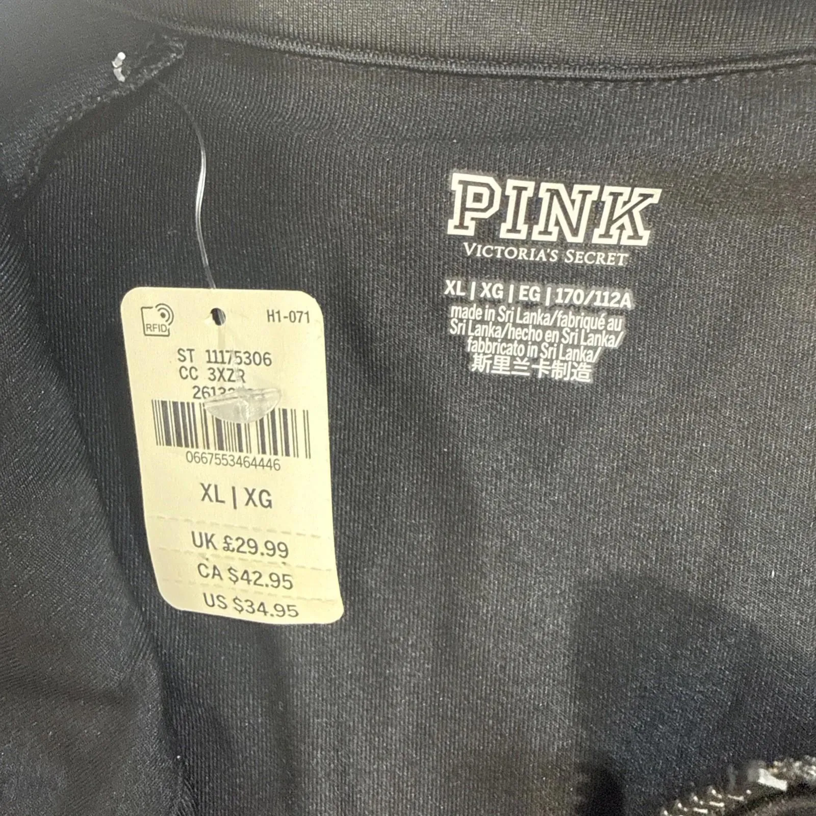 NWT Victoria’s Secret PINK Active Black One-Piece Gym To Swim Swimsuit Size XL - Image 5