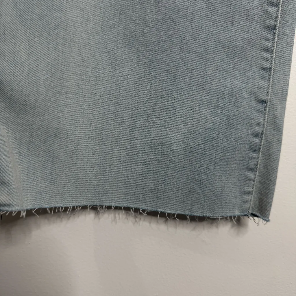 NWT Fidelity Coco Wide Leg Jeans Raw Hem‎ In Clearwater Blue Wash Size 26 - Image 12