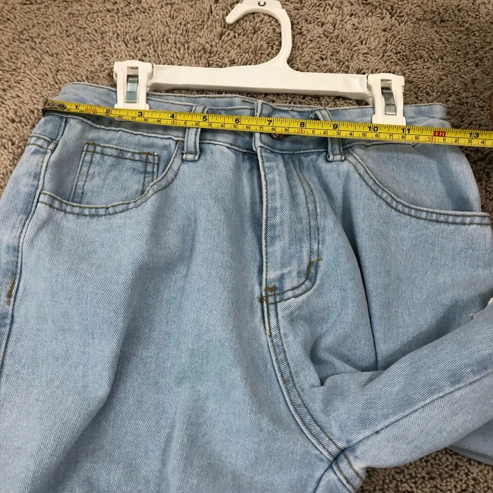 Shein XS Distressed Light Blue Women's Jeans - Image 7