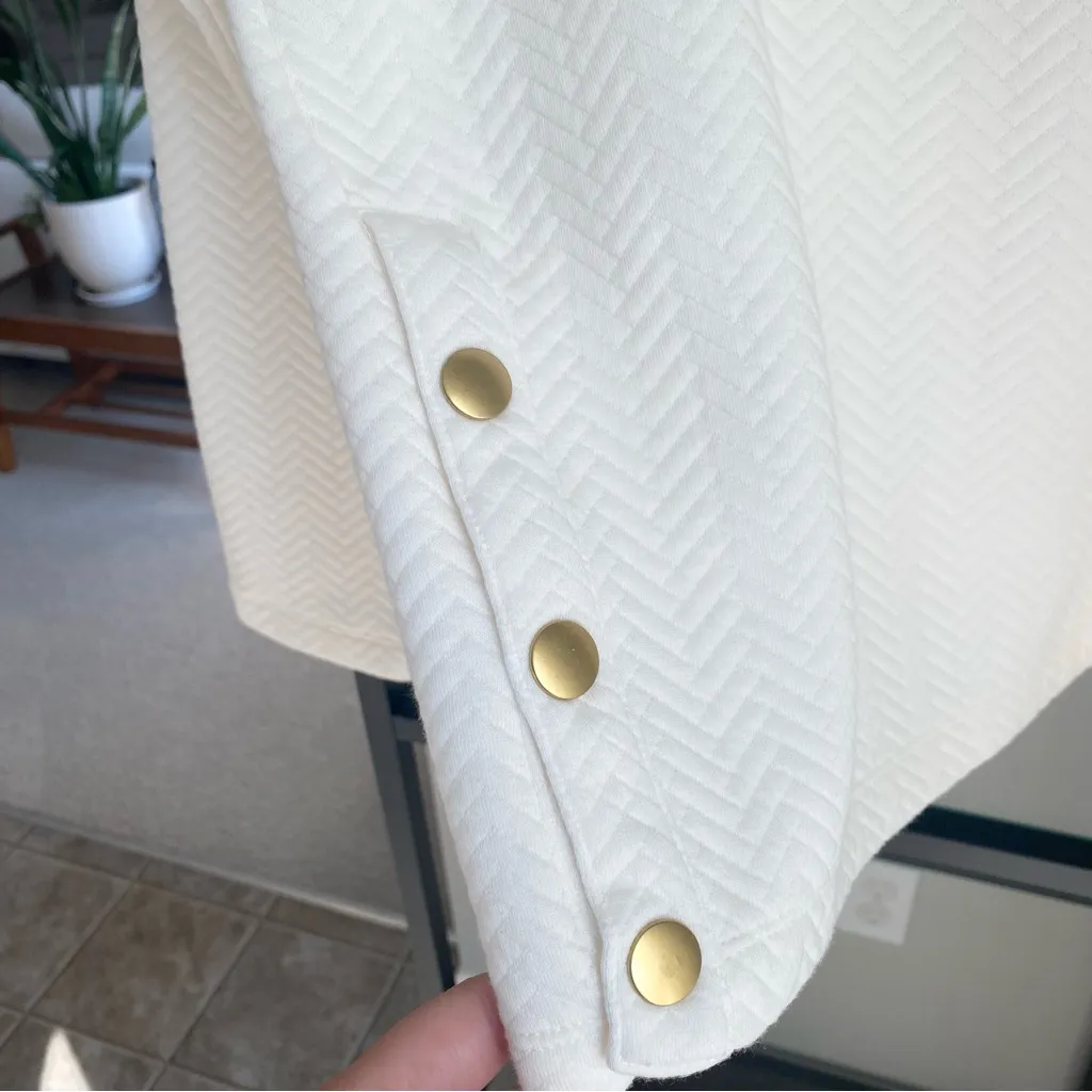 J. Crew Herringbone Quilted Mockneck Pullover - Image 3