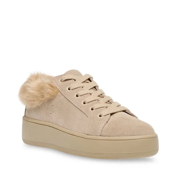 Steve Madden NEW  Brenner Tan Multi Soft Faux Fur Lined Collar Sneakers Shoes - Image 2