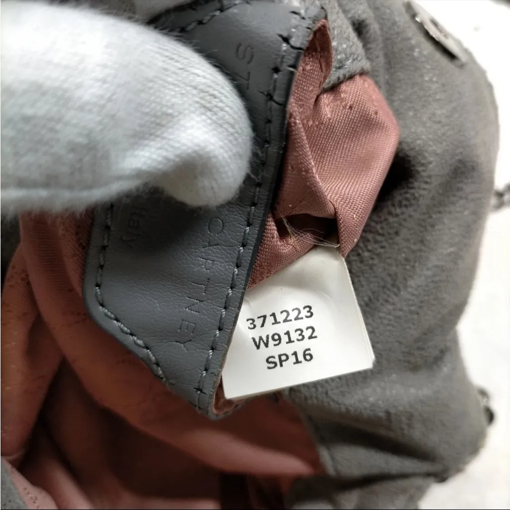 Stella McCartney Falabella Gray Vegan Suede Chain Crossbody Bag - Image 9