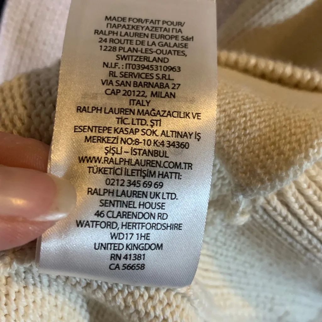 Ralph Lauren  Classic Varsity Style Cardigan Size L - Image 6