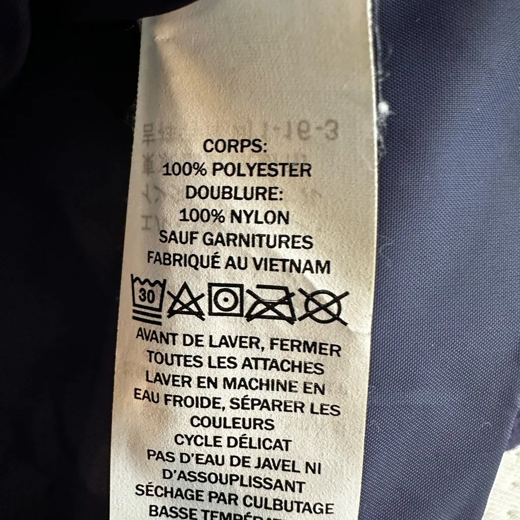 LL Bean Womens Sz:S Navy Blue Fleece Polartec Peacoat Double Breasted Jacket. - Image 8