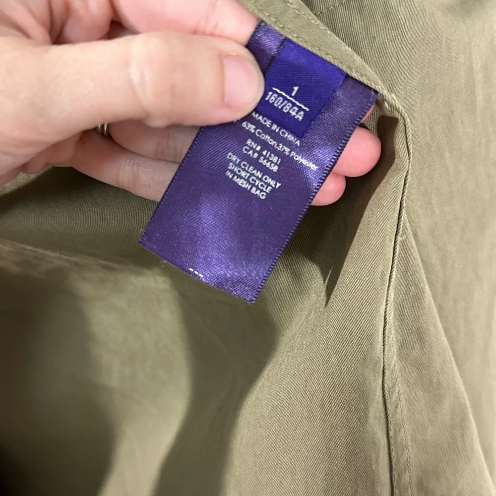 Ralph Lauren Collection Purple Label Field Jacket Safari Utility Coat XS Green - Image 8