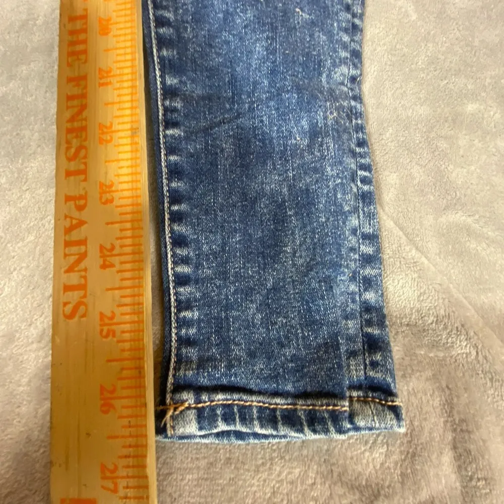 American Eagle Jeans Women 2 Short Blue Hi Rise Jegging Stretch Embroidered EUC! - Image 7