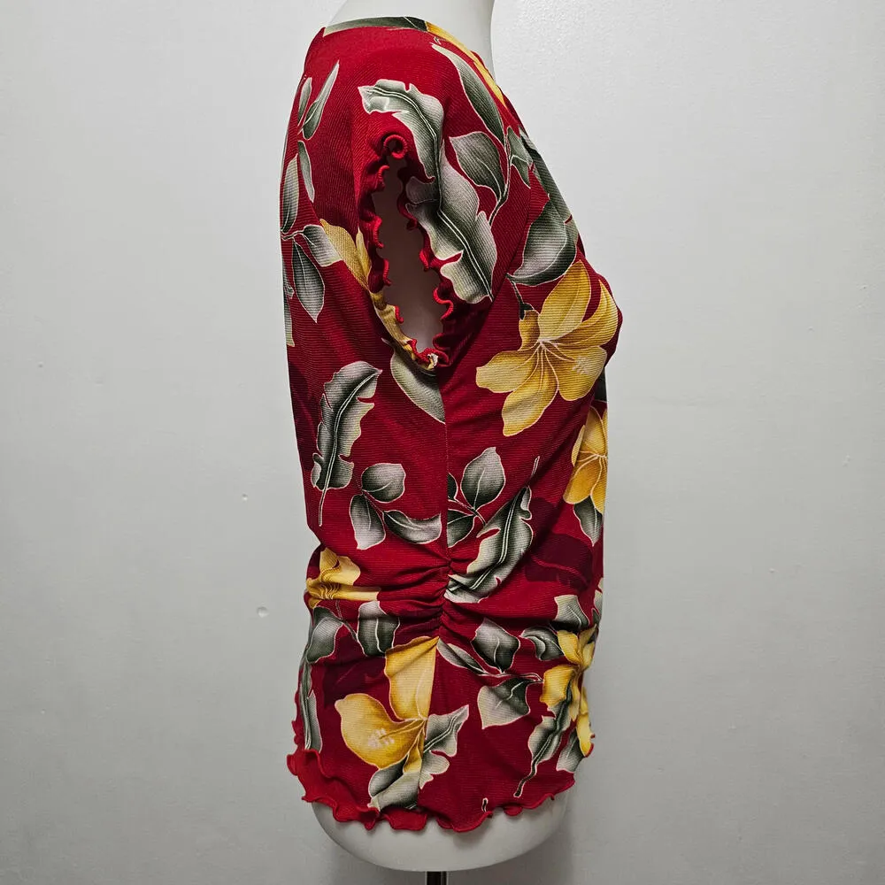 Jamaica Bay Red Hibiscus Floral V - Image 4