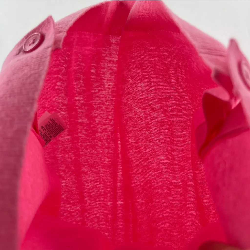 J. Crew Factory Linen‎ Blend Button Tunic Sweater Pink V Neck Long Sleeve - Image 7