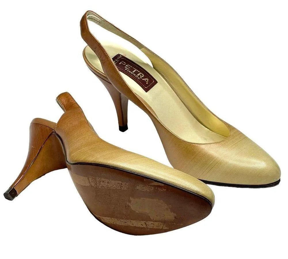 Vintage: new  ❤︎ Ombré Slingbacks Pumps Heels ❤︎ Metallic Leather - Image 11