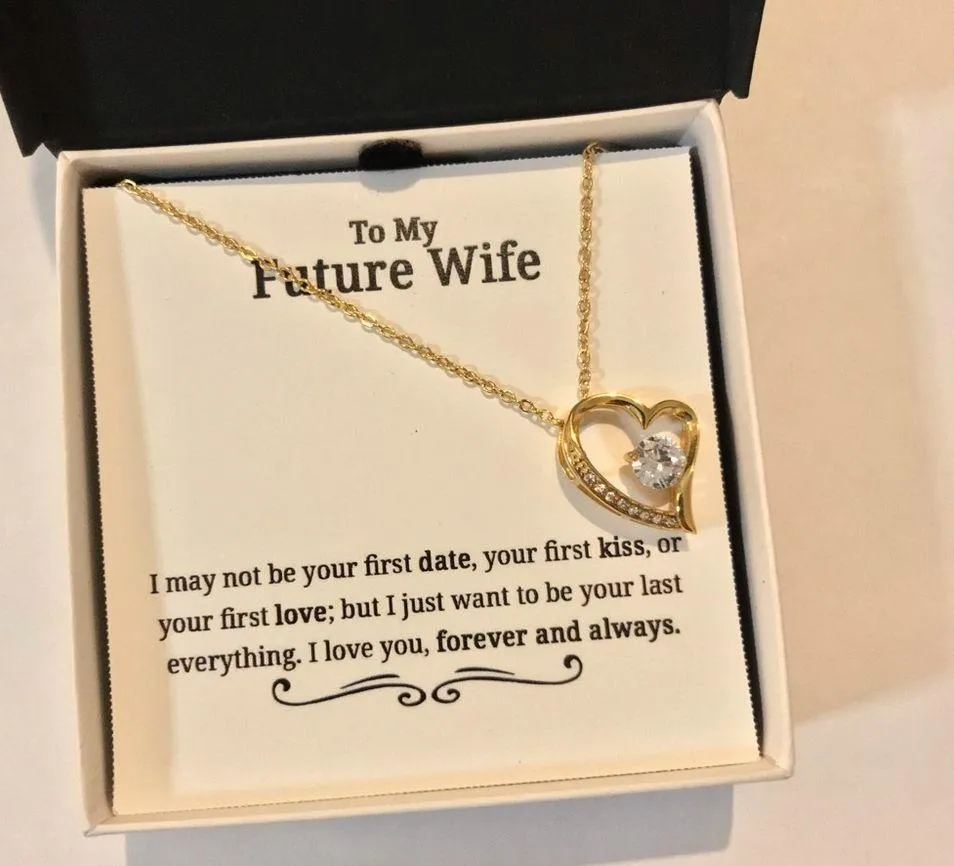 Gold heart necklace - Image 2