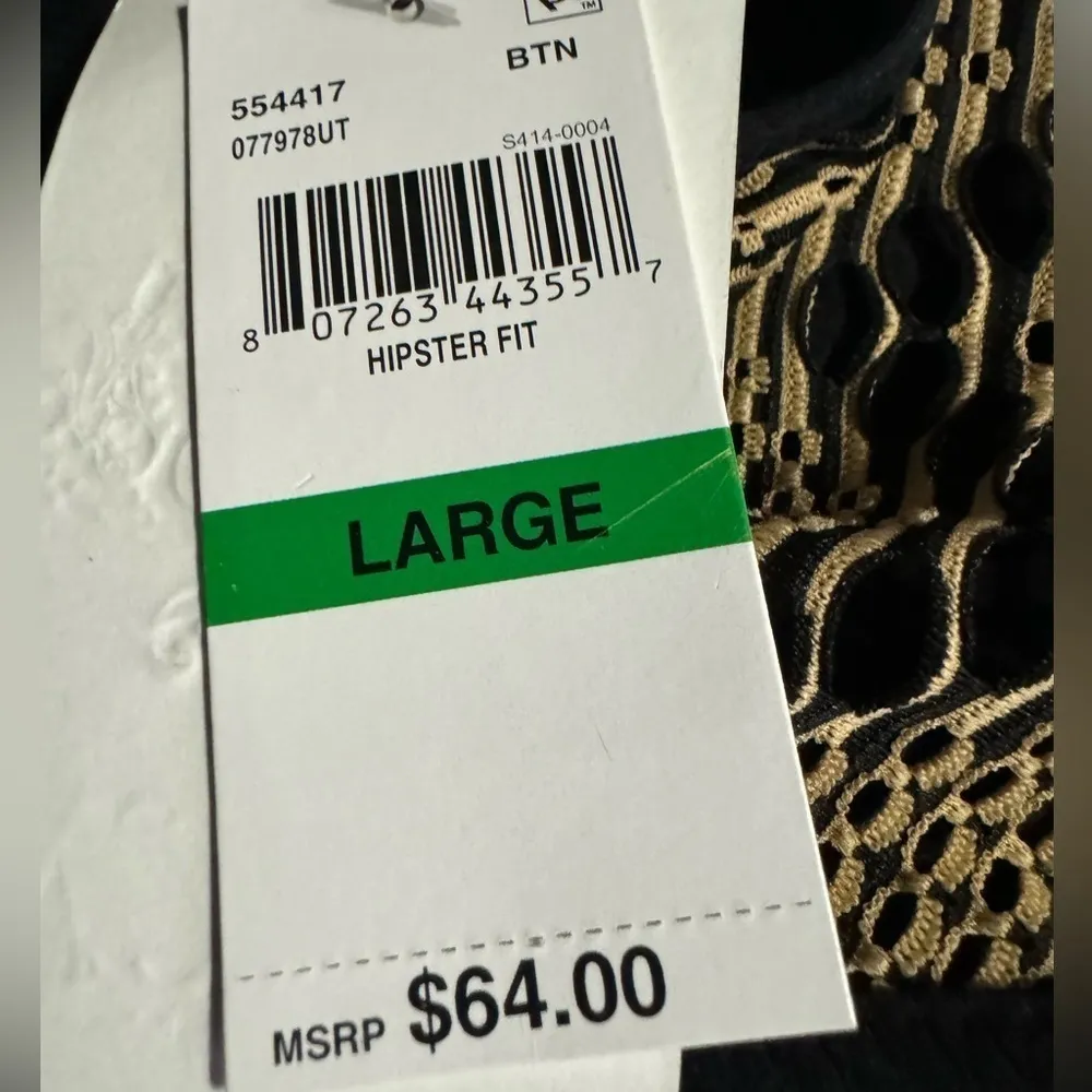 Becca Women's Reveal Crochet Tab Side Hipster Swim Bikini Bottom Size M - Image 6