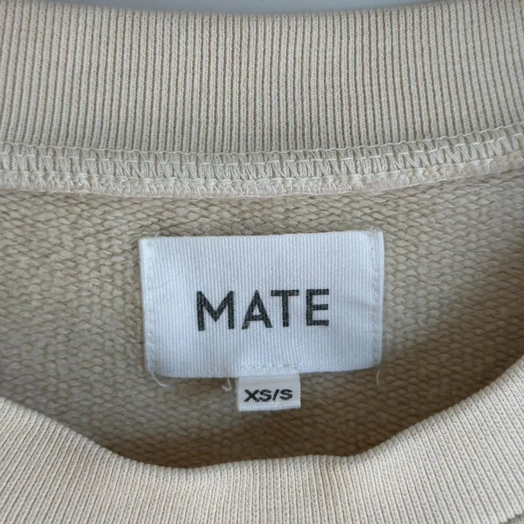 Mate the Label Organic Fleece Oversized Sweatshirt, Size XS/Small - Image 2