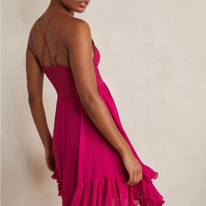 Free People pink Adella mini dress size Small - Image 3