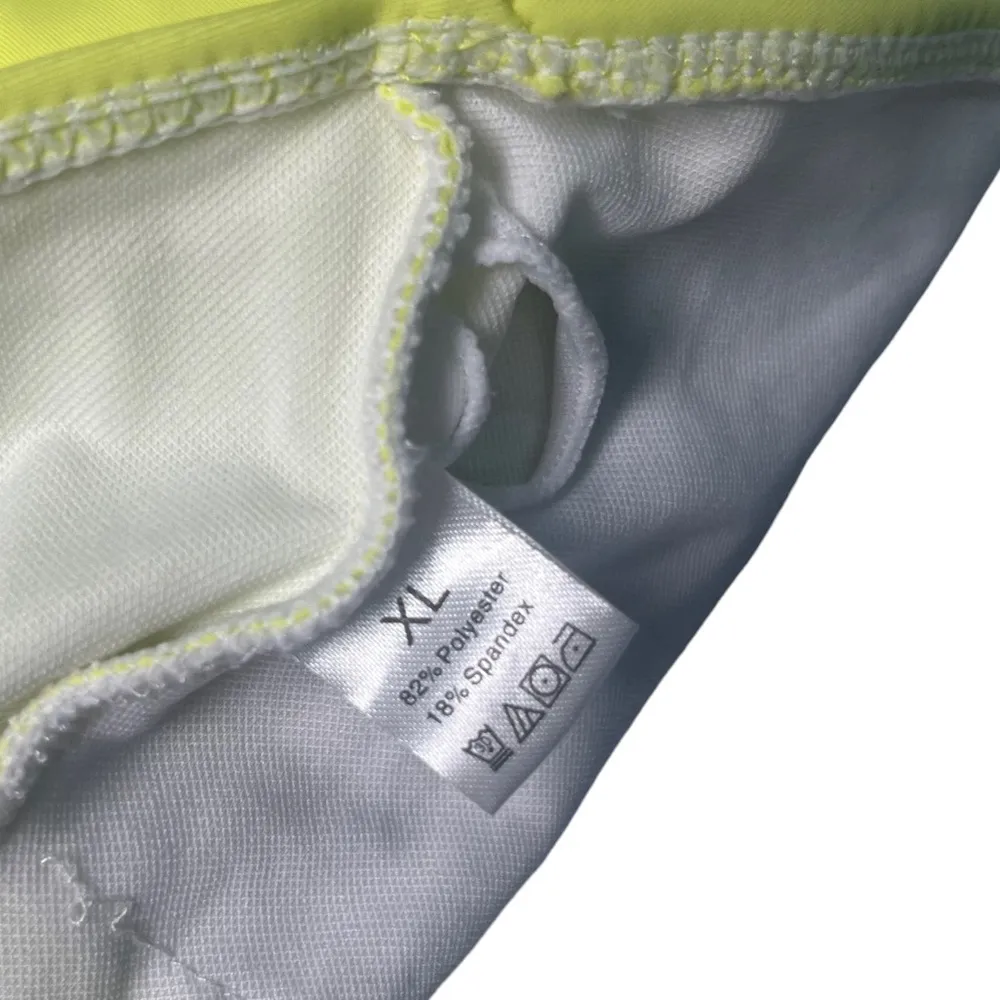 Yellow Color Block Cut Out 1 Piece Swimsuit I Size XL - Image 7