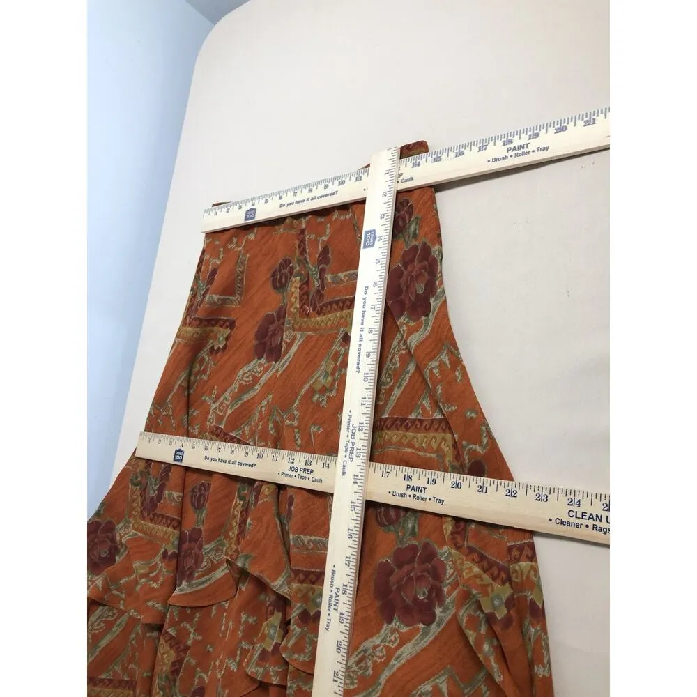 Coldwater Creek Women Skirt 8 Asymmetrical Sharkbite Hem Layered Coquette - Image 5