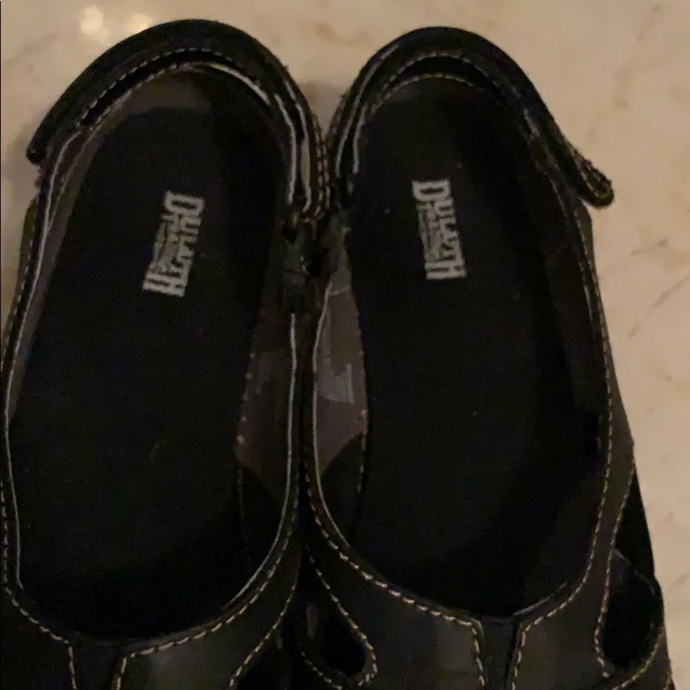 Duluth Trading Co. Black Leather Andina Sandals 7 - Image 5